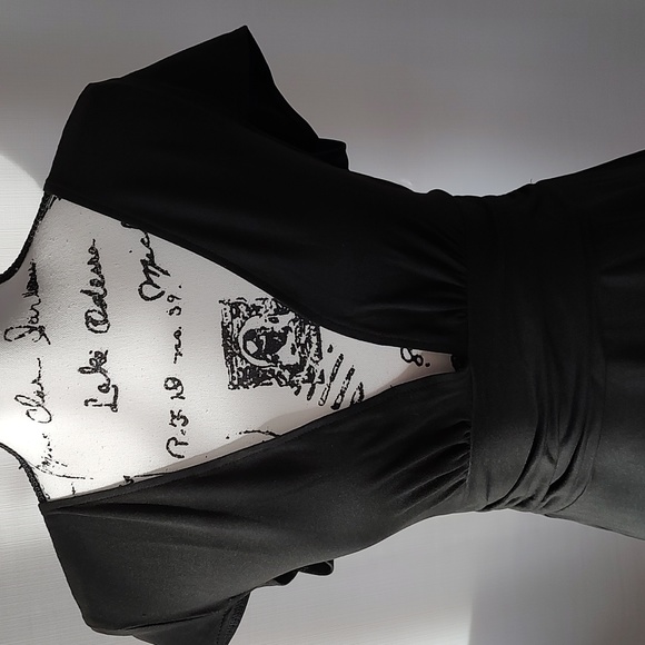 NWT V Neck Short Sleeve Thigh Slit Maxi Dress - Picture 2 of 6